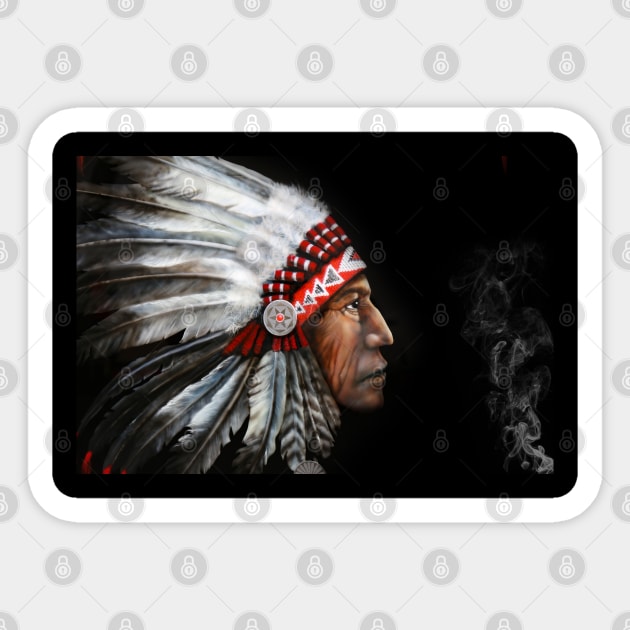 apache, indian apache Sticker by hottehue